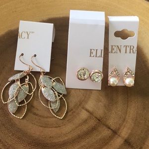3 Ellen Tracy earrings
